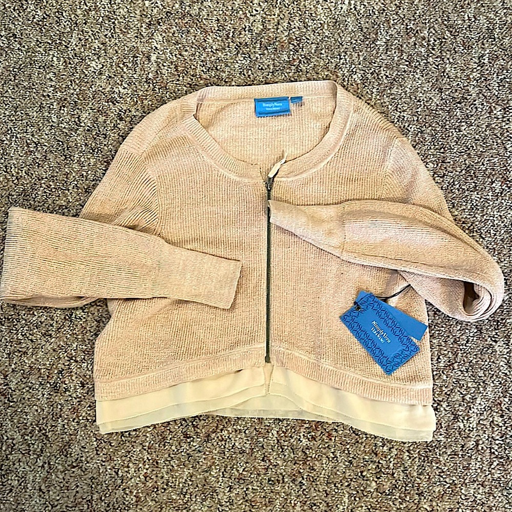 NWT Simply Vera Wang zip up cardigan